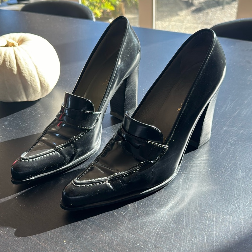 Prada pumps size 38.5, re-soled and new heel pads, excellent condition